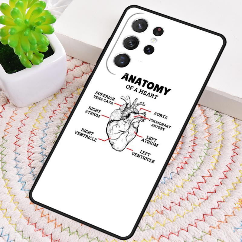Medical Human Organs Heart Art Silicone Phone Case For Samsung Galaxy Note 10 Pro S26 S25 S24 S23 S22 S21 Plus Ultra Capa Cover