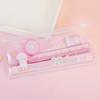 6Pcs/Set Kids Cartoon Stationery Set with 2 Pencils Eraser Sharpener Ruler Transparent Case Students School Supplies Classroom Prizes Gifts