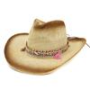 Straw Cowboy HAT Outback Western Mens Womens Cowboy  Hat