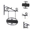 Hanging Iron Welcome Sign Plaque Durable Metal Wall Decoration for House Exterior Porch Bar Shop Door Plate
