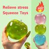 Portable   Apple  Shaped Stress Squeeze Ball Soft Squishy Slow Rebound Fidget Toy Emotional Vent Anti Stress Holiday Gift