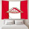 1PC Green And Red Soccer Emblem Printed Tapestry Room Decoration Wall Hanging for Living Room Bedroom, dormitory, Birthday and Christmas gifts