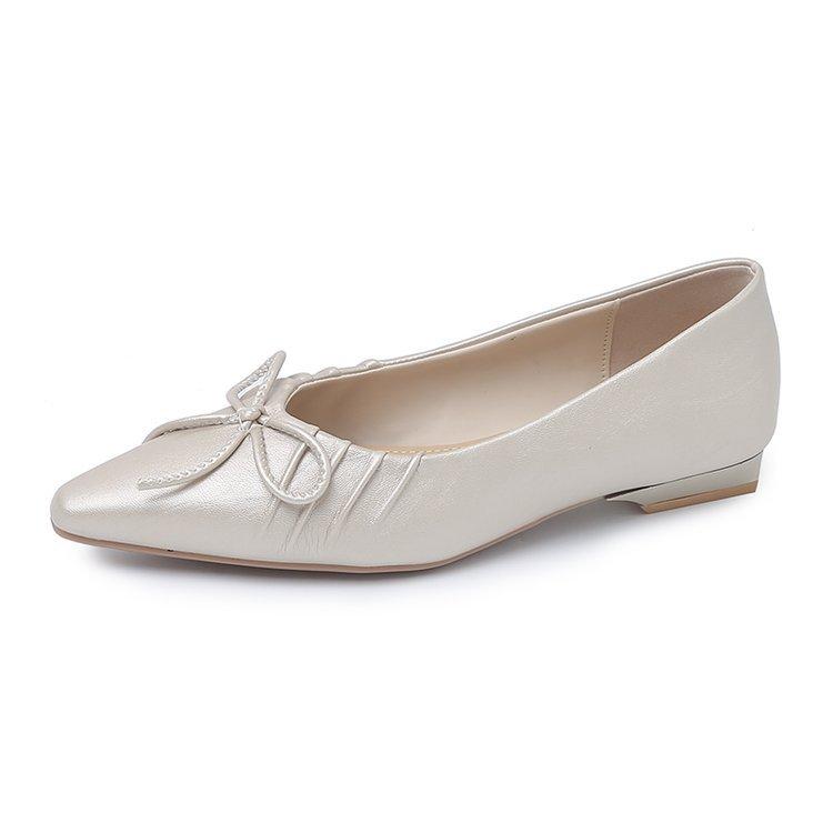 

Европейский и американский стиль повседневные туфли Мэри Джейн с бантом 2025 лето новые остроносые на высоком каблуке с мелким вырезом одинарные туфли с закрытым носком одинарные туфли 40 шампанского