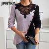 JPNTKY Women's Fashion Casual Autumn Winter Long Sleeve O Neck Blouses & Shirts