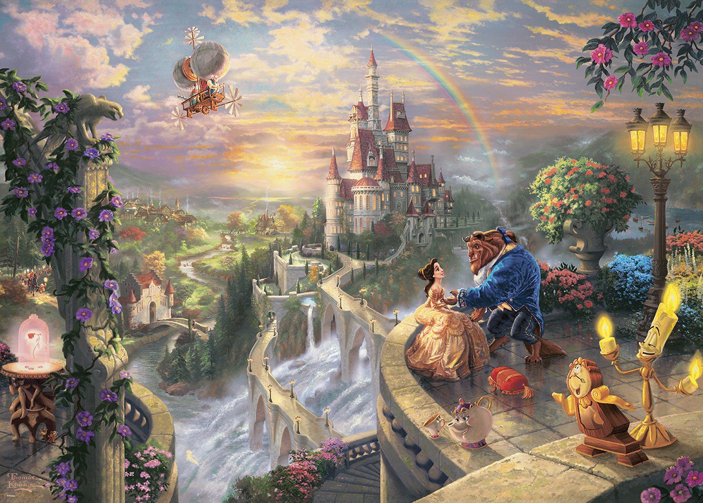 

Tenyo in 2000 Piece Jigsaw Puzzle Дісней Томас Кінкейд Красуня і Чудовисько Красуня і Чудовисько Закоханий Стиль полотна Спеціальна колекція мистецтв