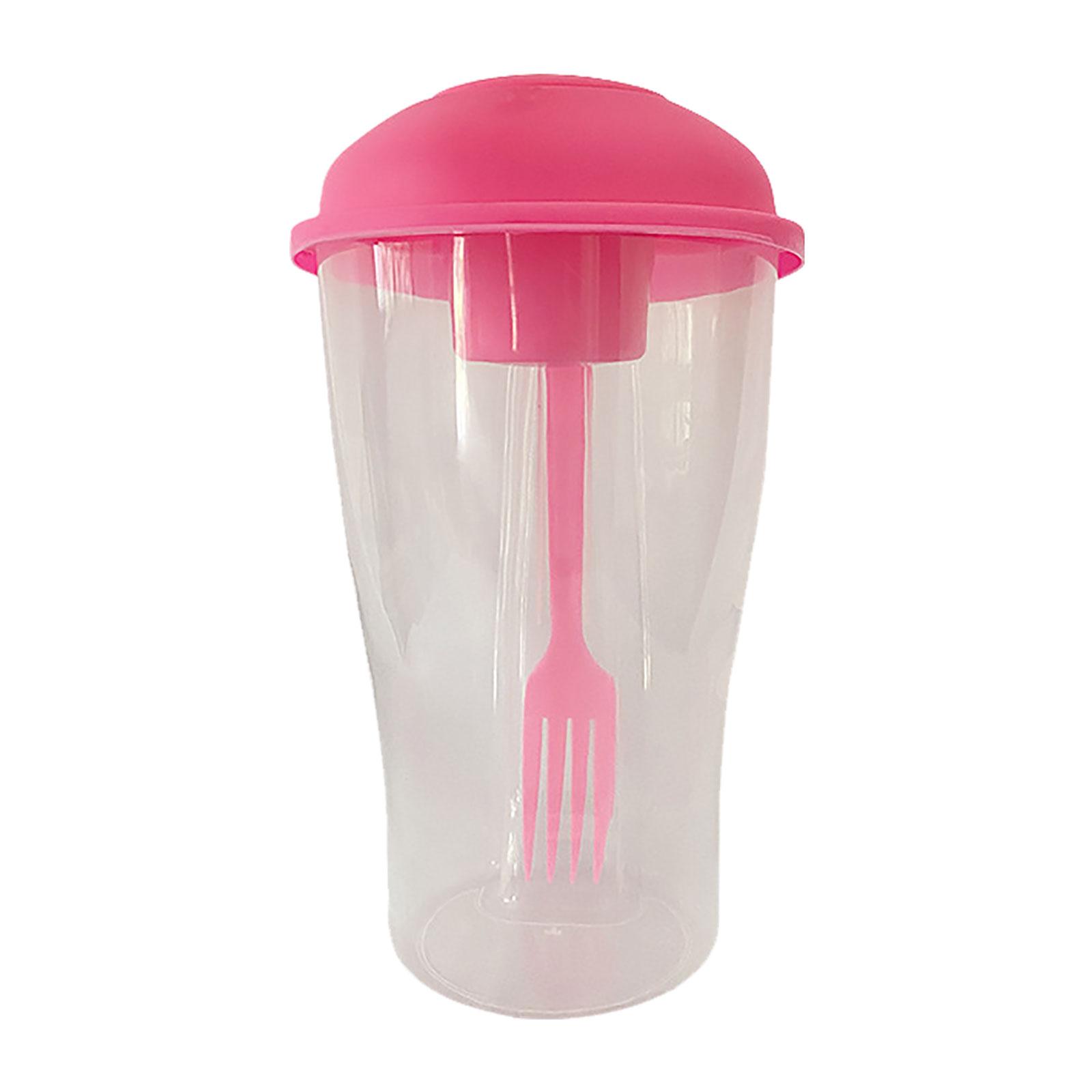 Keep Fit Salad Meal Shaker Cup Fresh Salad Cup with Fork & Dressing Holder Fresh Salad To Go Container Set for Picnic