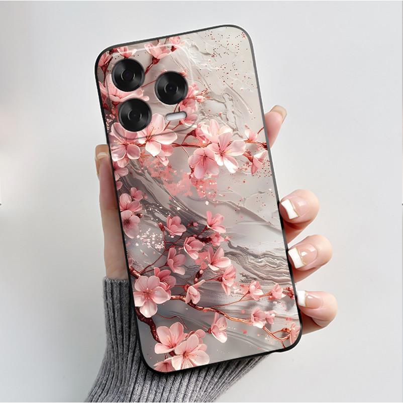 Tiskací pouzdro pro ZTE Blade V70 Vita Fundas pro ZTE Nubia V70 Design Capa Měkký silikonový černý kryt Roztomilé květinové pouzdro Coque