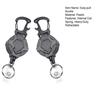 Heavy Duty Retractable Keychain with Magnetic Closure Tactical ID Badge Holder Reel Carabiner Clip Easy-pull Buckle