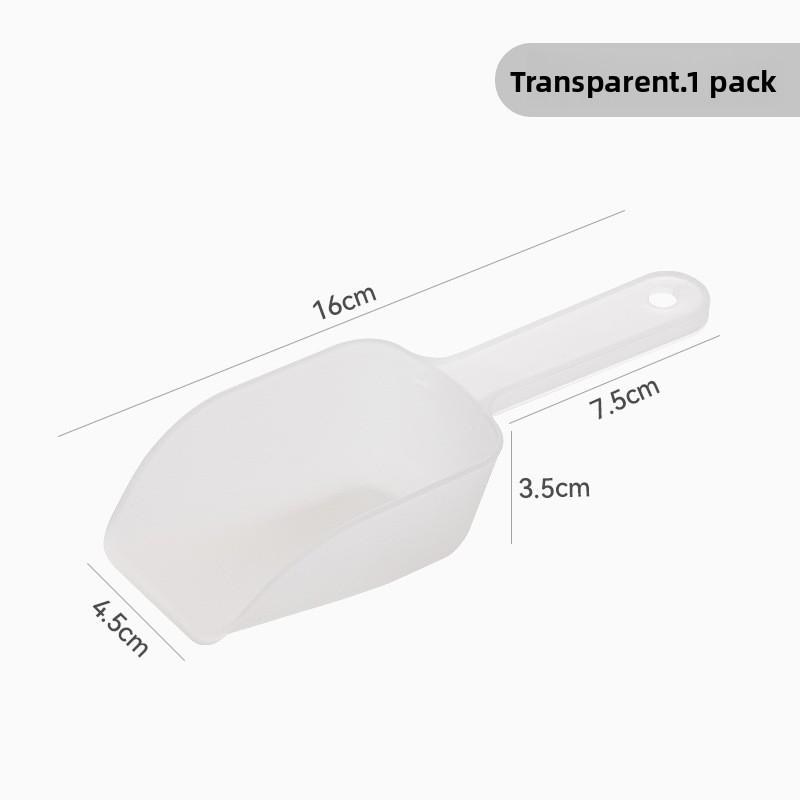

1 шт. Мини-пластиковая ложка для льда Мука Рис Чайный магазин Специальная Многоцелевая Лопатка для продуктов Лопатка для льдогенератора холодильника Ложка для кубиков льда 1PCS прозрачный