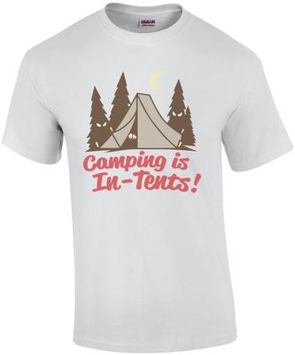 Camping ist In-Tents. Lustiges Wortspiel T-Shirt Unisex T-Shirt