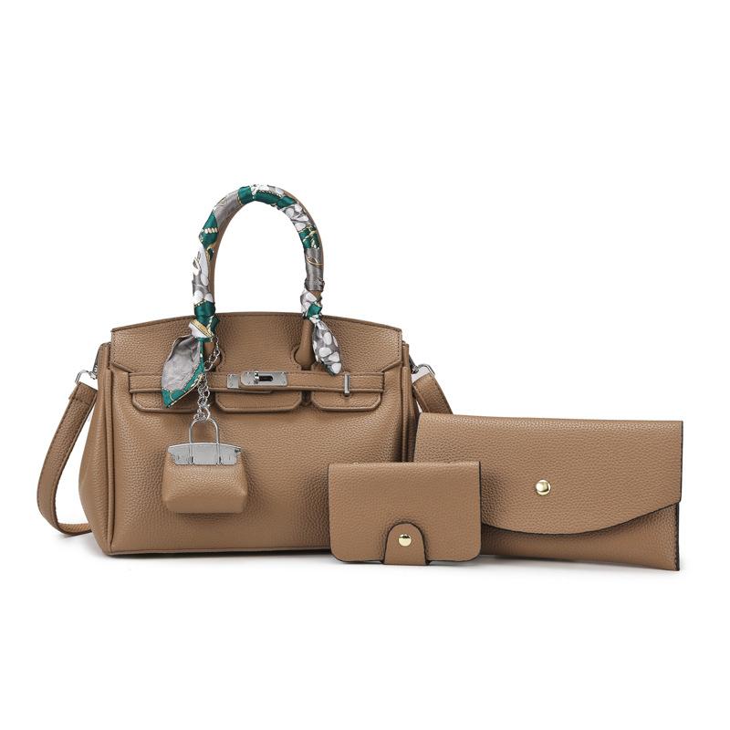 Mehrteilige Handtasche mit großem Fassungsvermögen, Damen neu, urban, schlicht, modisch, einzelne Schulter, schräg zu tragen, Mutter-Kind-Tasche