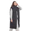 Giacca calda da donna in autunno e inverno, tinta unita, sottile, lunga, con cappuccio, parka, gilet, capispalla M-XXL