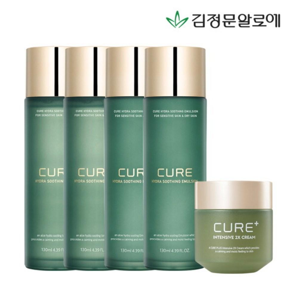 [Kim Jung Moon Aloe] Cure Soothing Toner 2ea + Emulsion 2ea + 2X Cream