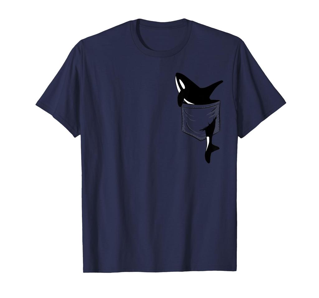 Casual Killer Whale Funny Orca in Pocket T-Shirt