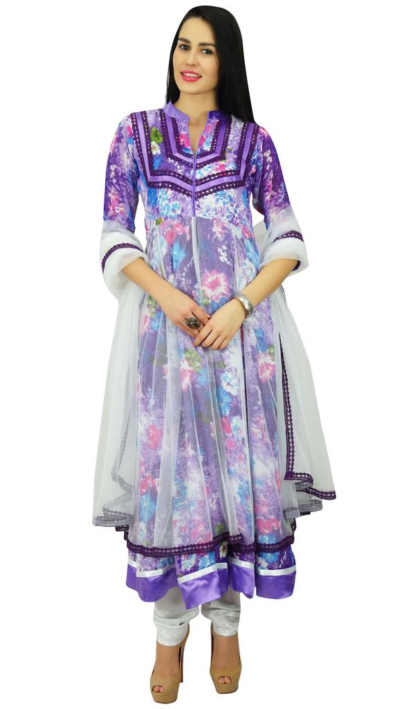 Atasi Womens Chic Style Anarkali Salwaar Kameez with Dupatta Ethnic