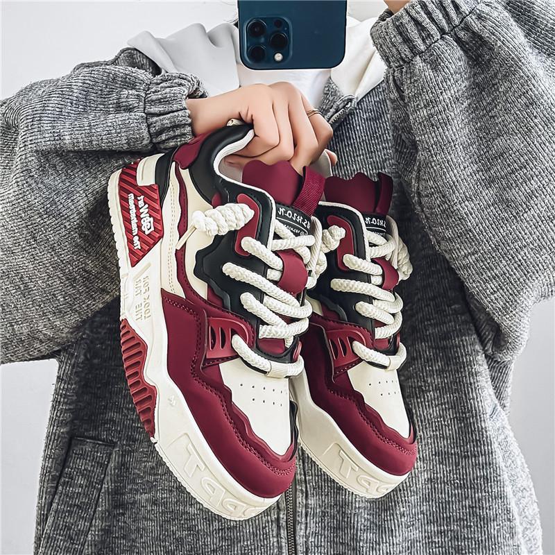 Winter niche design casual board shoes with thick soles and heightened youth oversized soft-soled sneakers