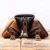 Retro Leather Coin Bag Simple Zipper Clutch Wallet Credit Card Holder Key Bags Men Money Change Pouch Business Wallet Gifts
