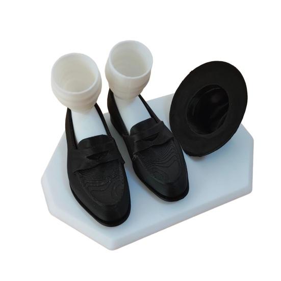 Black Shoes Shape Toothbrush Printed Toothbrush Holder 3D Organizer