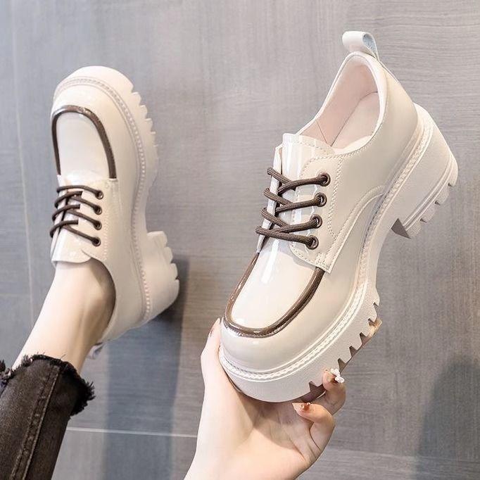 

Men s Height Increasing Lace Up Loafers 2026 Spring and Autumn New Casual Thick Sole High Heel Shoes Contemporary Footwear 35