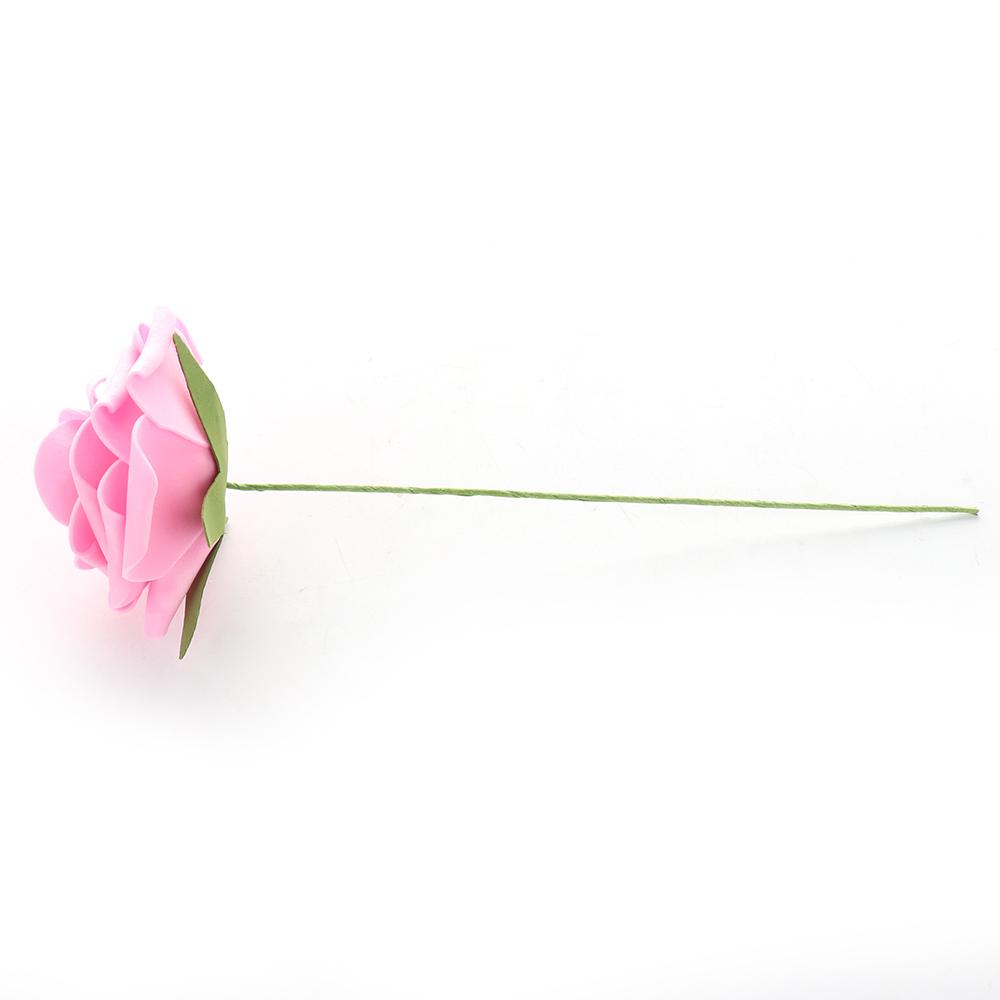 10PCS Artificial Pink Rose Bridal Bouquet Simulated Flowers for Wedding Decoration