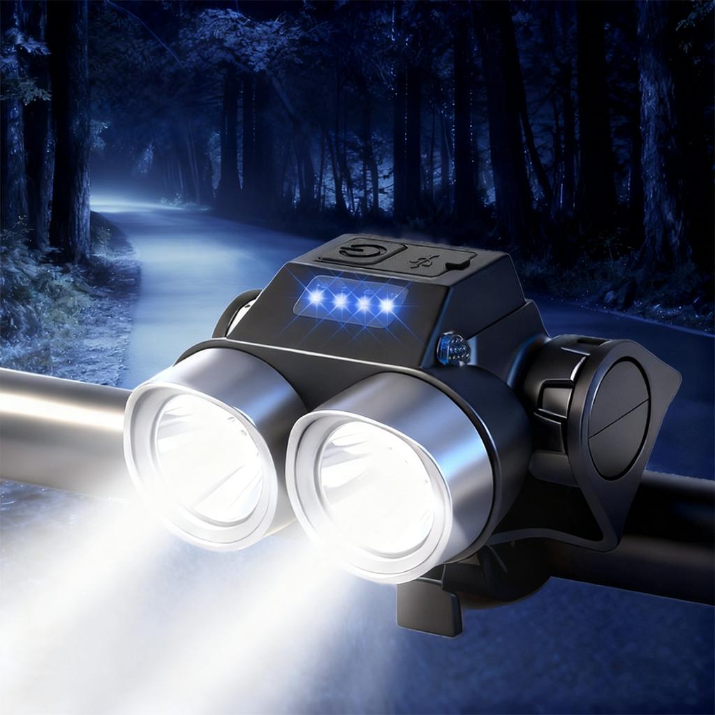 Powerful MTB Flashlight IPX6 Waterproof Universal Night Riding Front Lamp 8 Modes Safety Cycling Bike Light Cycling Accessories
