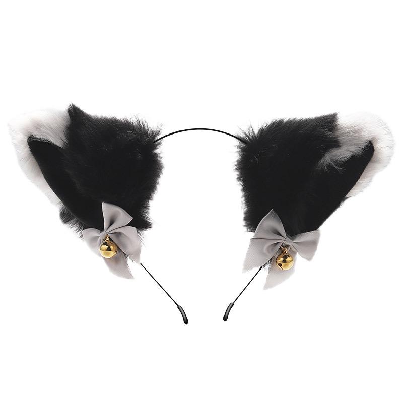 Cat Ears Bell Headband - Cosplay Catwoman Hair Accessory for Christmas & Halloween