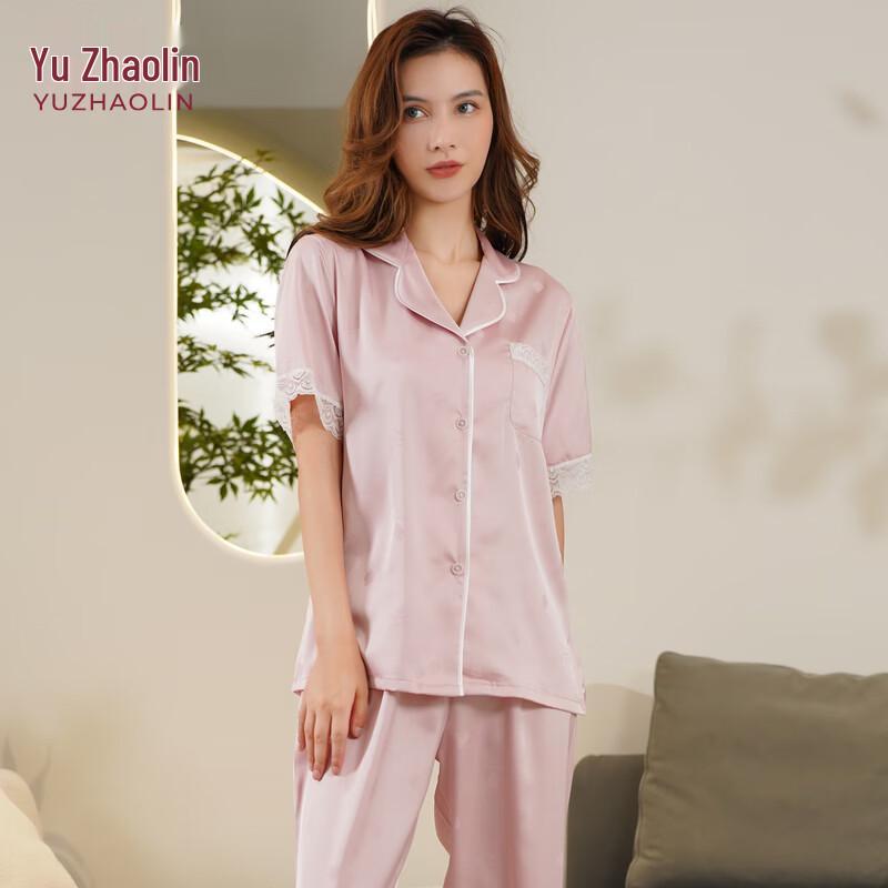 YUZHAOLIN Women s Summer Cool Short-Sleeve Pajama Set XL