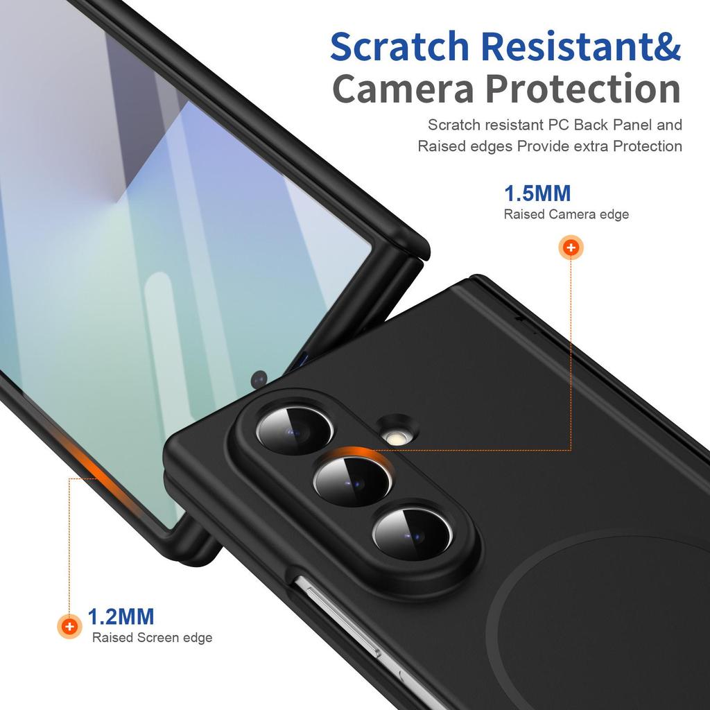 Samsung Z Fold Series Magnetic Wireless Charging Case with Full Coverage and Hinge Film. Compatible with Fold7/6/5/4/3.