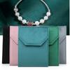 Foldable Design Necklace Organizer Bag Snap Button Closure Jewelry Storage Bag  Gift Packaging