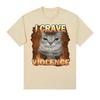 I Crave Violence Funny Cat Meme T Shirts Men Women Harajuku Fashion Cute High Quality T-shirt Oversized Pure Cotton T Shirt Tops