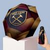 Ombrello Pieghevole Compatto West Ham United Modello Calcio Stampato Mini 5 Pieghe 8 Stecche Antivento Impermeabile Leggero Portatile