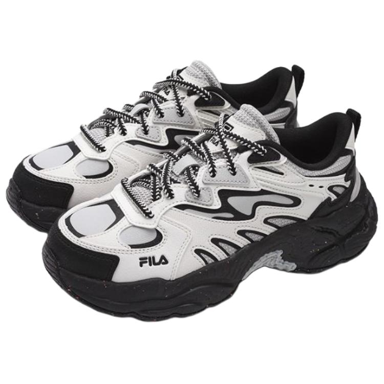 New FILA Fern Low top Chunky Sneakers Women's White Black F62W541197FSV