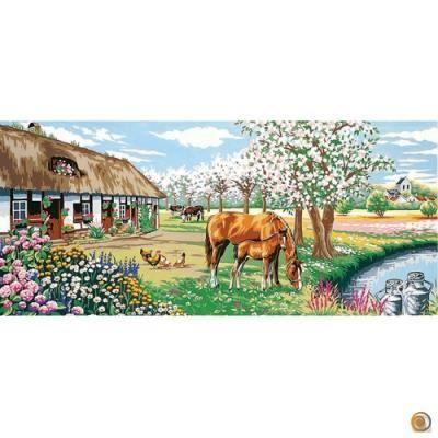 Canevas Pénélope Antique : Le bocage fleuri 65x…