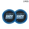 2Pcs Led Luminous Car Coasters with 7 Colors Changing Light for Toyota GR GAZOO RACING Rav4 Yaris Hilux Corolla Prius Auris FP1