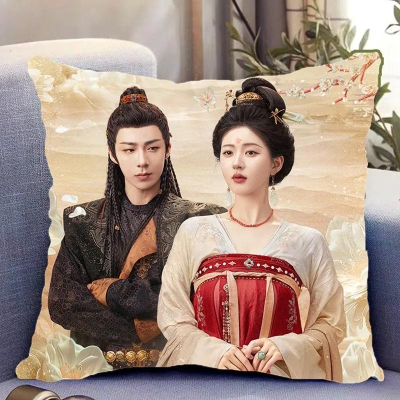 Zhao Lusi Liu Yuning Poster Double-side Printing Pillowcase TV The Story of Pearl Girl Drama Stills Home Decor Cushion Cover