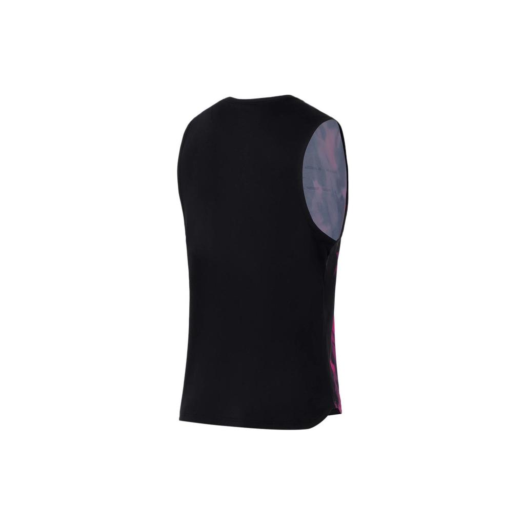 Li-Ning Reflective Quick-Dry Cool Antibacterial Tie-Dye Fitness Vest Men Tops Black Pink AVSS017-2