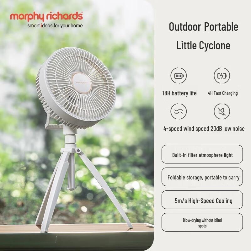 Morphyrichards MR3701 Portable Outdoor Camping Fan with Night Light CN plug (adapter included)
