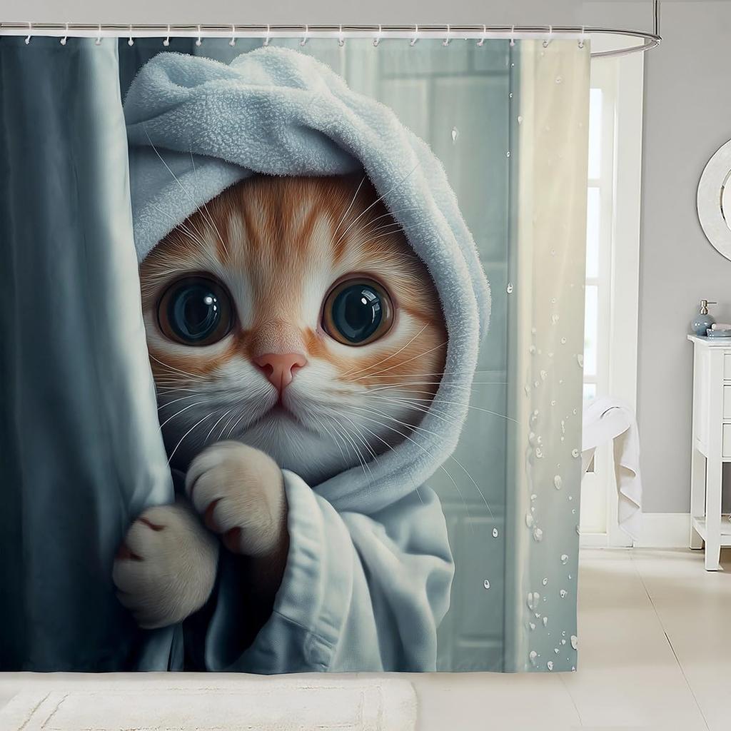 Funny Golden Retriever Shower Curtain for Bathroom Decor Kids Puppy Dog Bath Curtain Boys Girls Dachshund Bathroom Accessories