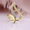 Eleganter europäischer & amerikanischer Linienring: Modisches High-End-Design, Beliebter Mikro-Eingelegter Schmuck für Party-Schmuck für Damen