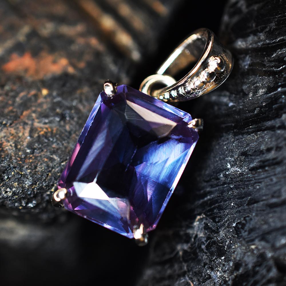 Natural Color Change Alexandrite 925 Sterling Silver Pendant 22 Ct CERTIFIED My.pd-23-k