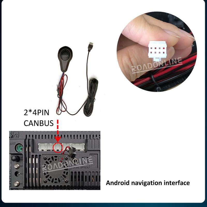 Android Navigation Reversing Radar Sensor Kit Visual Reversing Image Audible Alarm Indicator Probe System 8 Probe Buzzer Sensor