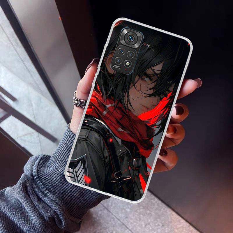 A-Attack On T-Titan Annie Mikasa Phone Case For Xiaomi Redmi Note 10 11 12 13 14 15 Pro Plus 11S 12S 14S 11T 11E 10S Soft TPU Ba