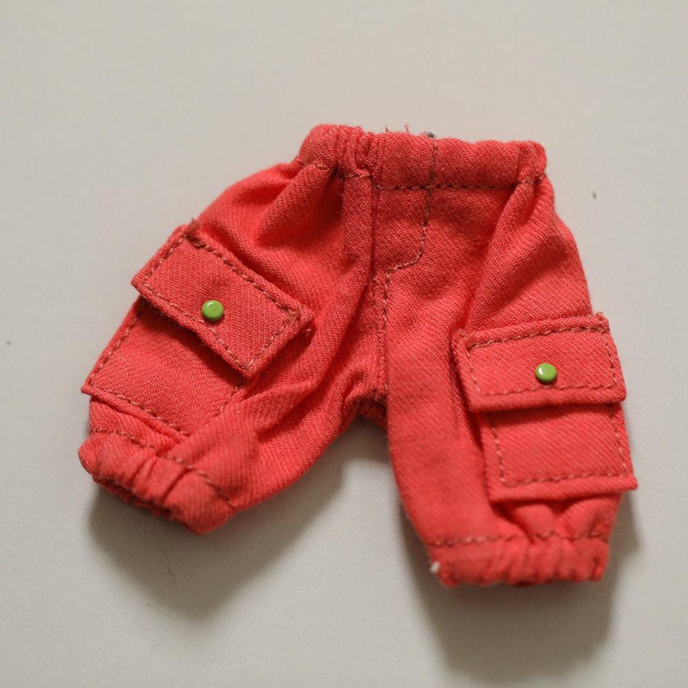 

Fashion Cotton Doll Shorts for 10cm Cotton Doll High Quality Pocket Pants Cotton Doll Suit Pants Trousers Clothes Kids Toys красный