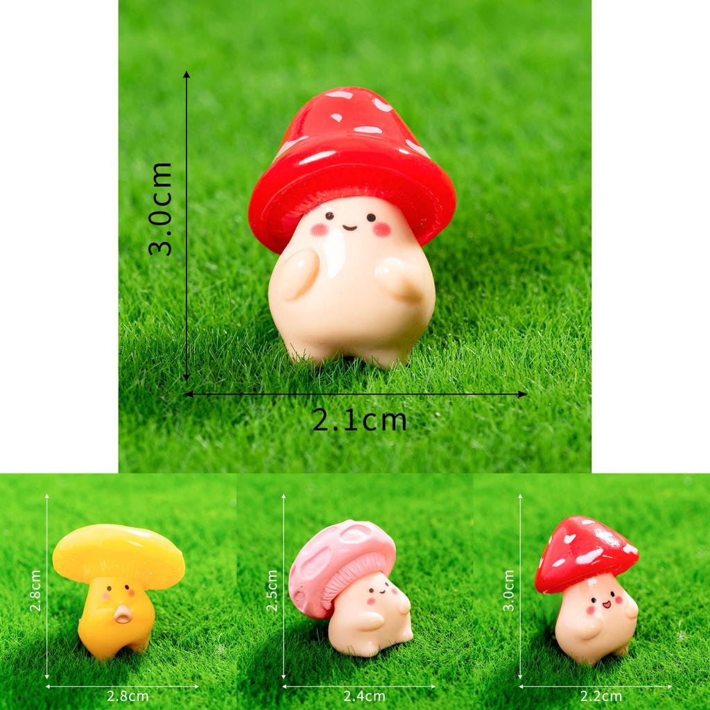 Mushroom Fairy Micro Landscape Kit With Resin Creative Decor For Diy Ecological Bottle Accessories