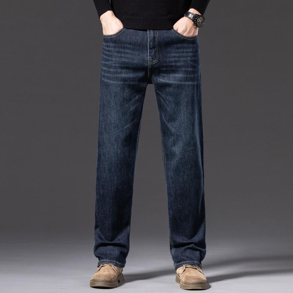 Jeans are trendy and versatile, fashionable denim trousers for autumn, new style, loose, straight, comfortable and soft