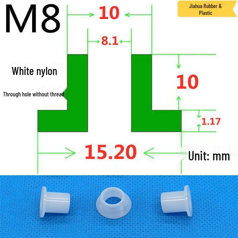 T-förmige Nylon-Dichtungsscheibe M3-M35 Gewinde Isolierabstandshalter