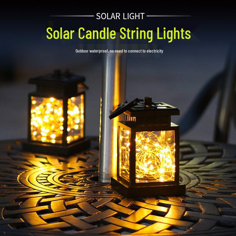 Cross-Border Solar Palace Lantern: Handheld Outdoor Hanging Light for Garden and Courtyard Decor.