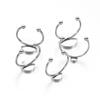 10Pcs/Lot 4-10mm Stainless Steel Adjustable Ring Settings Base Round Cabochons Cameo Settings for DIY Jewelry Making Accessories