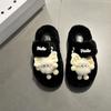Cartoon Casual Fluffy Slippers Women's Autumn and Winter Home Home Non-slip Cotton Slippers Thick Sole Heightening Pregnant Women Warm Cotton Shoes