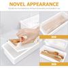 Premium Kitchen Cutlery Organizer Chopsticks Drain Box with Drain Holes Compact Flat Bottom Storage Case for Forks Spoons Knives